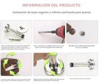 Parador De Puerta De Acero Inoxidable De Tamaño Extendido Con Punta De Goma Antideslizante Y Antiseña Protector De Pared Para Sliding - details 20