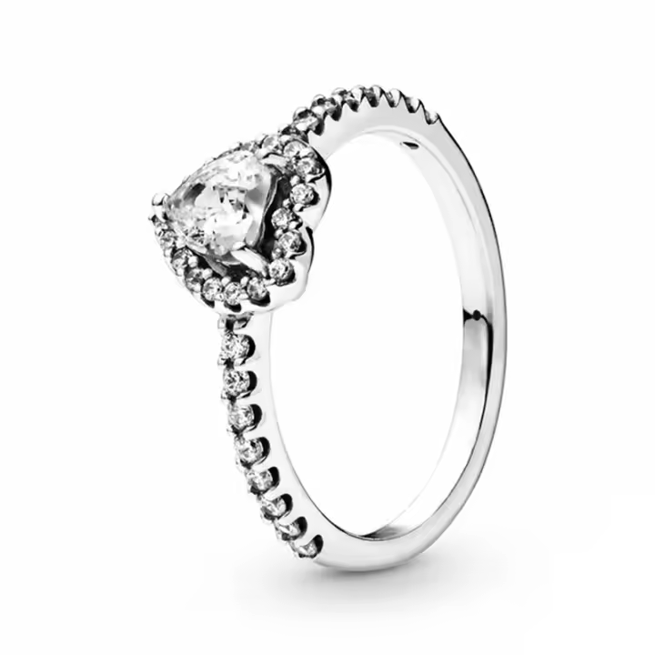 Anillo De Plata Esterlina 925 Tamaños 6 7 8 9 Para Mujer Con Diamantes Coloridos Corazón Regalo De San Valentín Cumpleaños Joyería DIY - 1
