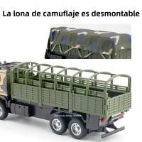 Camión De Transporte Militar a Escala 1:35 Juguete De Coche De Aleación Con 2 Puertas Abiertas Luz Y Sonido Función De Retroceso Para Niños Regalo Verde - details 6
