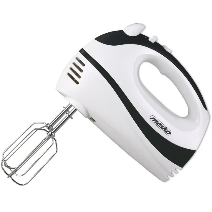 Mesko MS4227B Batidora Amasadora de Mano Repostería, 5 Velocidades + Turbo, Varillas y Gancho Amasar Acero, 550W, - 1