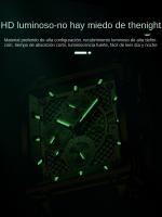 Reloj De Pulsera De Lujo Para Hombre OLEVS Cuadrado De Cuero Resistente Al Agua Luminoso Cronógrafo Marca Original Reloj - details 5