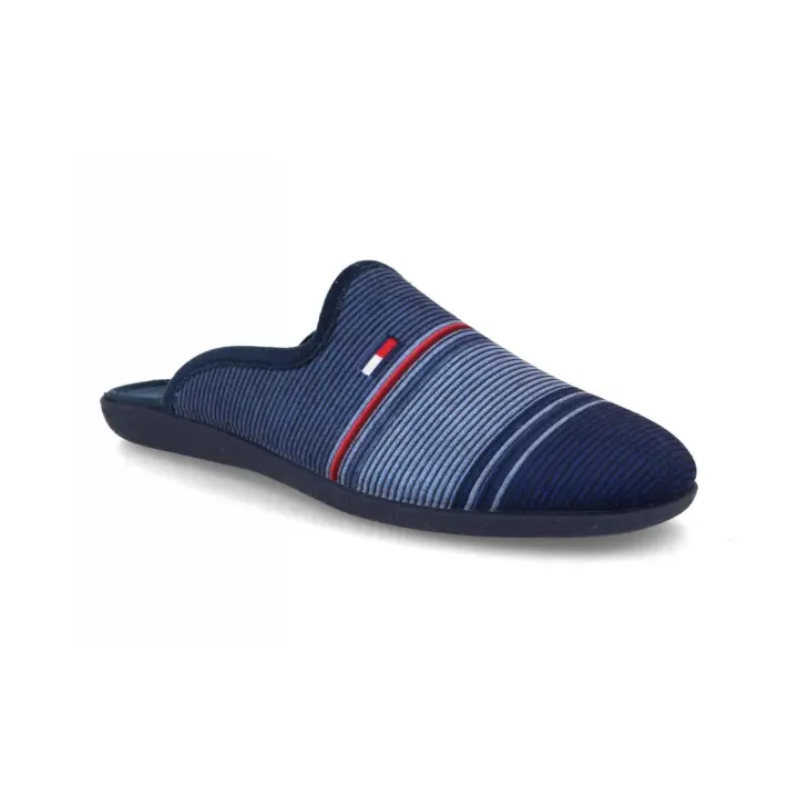 Mº1013 - BE RELAX ZAPATILLA CASA CABALLERO COLORES : MARINO TALLAS: 39 AL 46 CORTE EXTERIOR: TEXTIL FORRO INTERIOR: TEXTIL PLANTILLA: TEXTIL ALTURA TACÓN / CUÑA : 2 CM. PISO : SINTÉTICO - 1