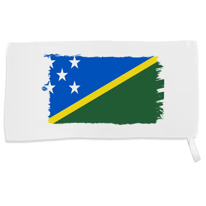 MERCHANDMANIA TOALLA PEQUEÑA ABSORBENTE bandera islas salomon pais gobierno oceania suave personalizada con cinta elastica - 1
