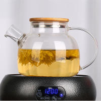 TEPODRA 1/1.8L Juguete De Vidrio Transparente Con Tapa De Bambú Tejado Resistente Al Calor Juguete De Vidrio Grueso Puer Kettle - details 6