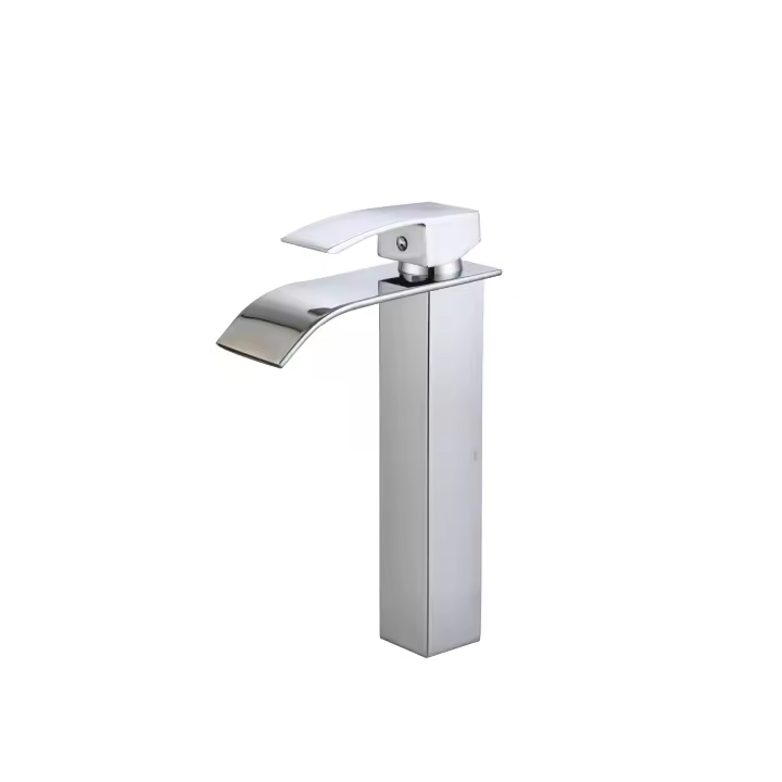 DP GRIFERÍA Grifo Monomando Lavabo Cascada Bariloche - Cromo Brillo, Certificado CE - 1