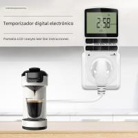 Interruptor De Tiempo Digital Electrónico Programable 12/24 Horas Enchufe De Control De Tiempo Para Cocina Compatible Con EU UK US AU FR Plug 220V - details 0