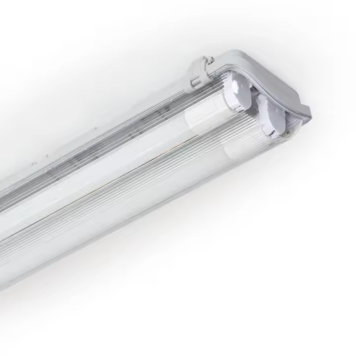 Ledkia Pantalla Estanca 120cm IP65 con dos Tubos LED Cristal 18W 140lm/W 4000K Blanco Neutro - 1