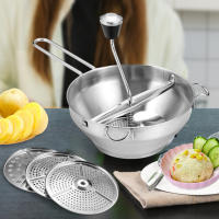 STARLEY-Molino de alimentos ergonómico, molino de granos de acero inoxidable, máquina de molienda de alimentos Manual con 3 discos de molinillo de alimentos para puré de patatas - details 2