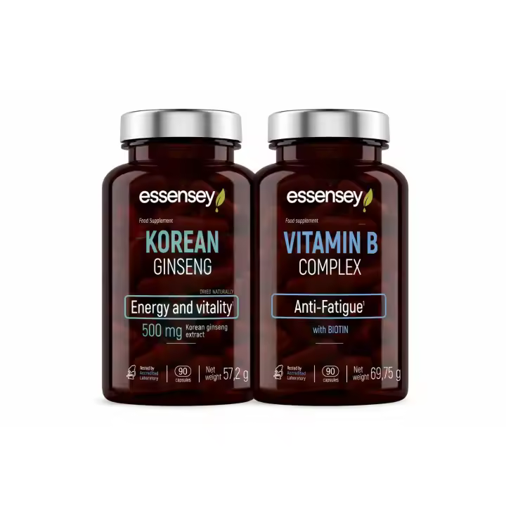 Pack Energía Diaria Essensey Korean Ginseng + Vitamina B Complex | Metabolismo Energético y Reducción del Cansancio - 1