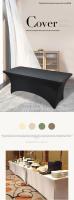 Mesa Rectangular Plegable De 6FT Para Exterior Resistente Al Desgaste Para Catering Fiesta Banquete Hotel Con Toalla De Mesa Elástica - details 0
