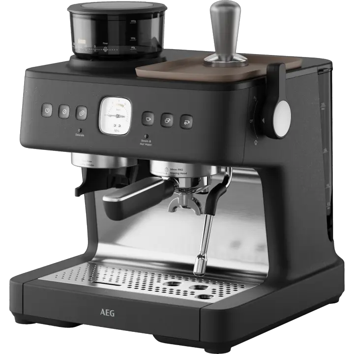 AEG - Máquina de café espresso con tecnología avanzada de molido, 2200 W de potencia y 20 bares de presión - EC8-1-8BP - 1