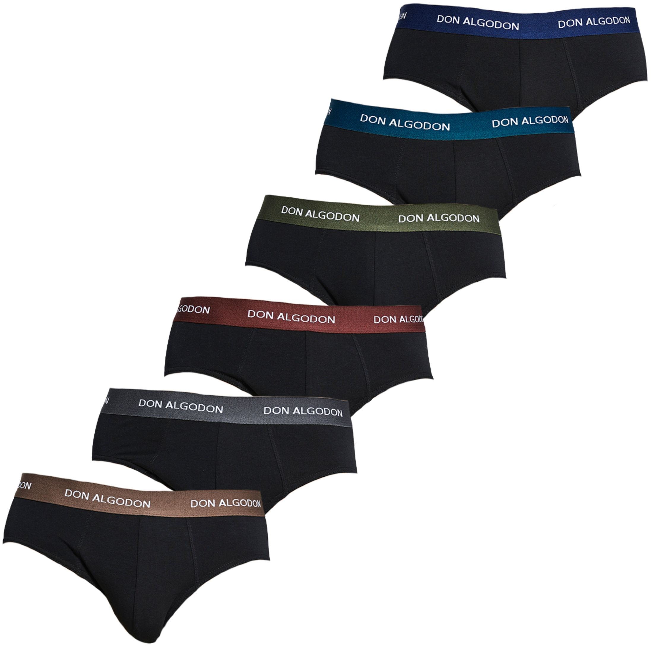 Don Algodon Pack 6 Slips Hombre Suaves | Transpirables y Resistentes - Máxima Comodidad y Suavidad