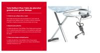 Vileda | Tabla Total Reflect M | Lámina 100% metálica impermeable que refleja el vapor y el calor| Soporte para planchas XL| Altura regulable entre 74 y 97cm - details 0