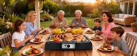 AIGOSTAR Barbacoa Eléctrica, Uso con Agua: Evita Manchas y Humo, Bandeja Recoge Grasa,Termostato (2000W) - details 7