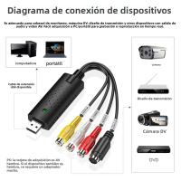 Tarjeta De Captura De Audio Y Video USB 2.0 Adaptador RCA/S-Video Para VHS VCR Grabación Converter Para Mac PC TV DVD Con CD De Driver - details 5