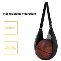 Bolsa De Almacenamiento Para Balones De Deporte Con Bolsillo De Cremallera Y Red De Soporte Deportivo Para Baloncesto - details 2