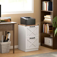 HOMCOM Cajonera Escritorio con Cajones, Cajonera de Oficina, Mueble Archivador, Soporte para Impresora, con Riel Colgante para A4 y Carta, Blanco - details 1