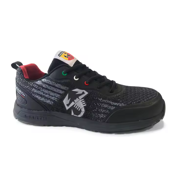 CALZADO DE SEGURIDAD ABARTH MODELO ESSEESSEE S1P - HRO, zapatilla de trabajo con puntera en fibra de vidrio, antideslizante con forro anti-abrasión, cómodo y flexible, resistente a los golpes. - 1