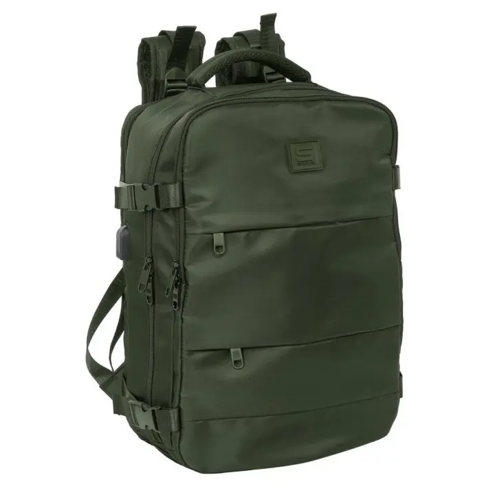 Mochila viaje cabina 44 cm portátil 15,6'' Safta verde - 1