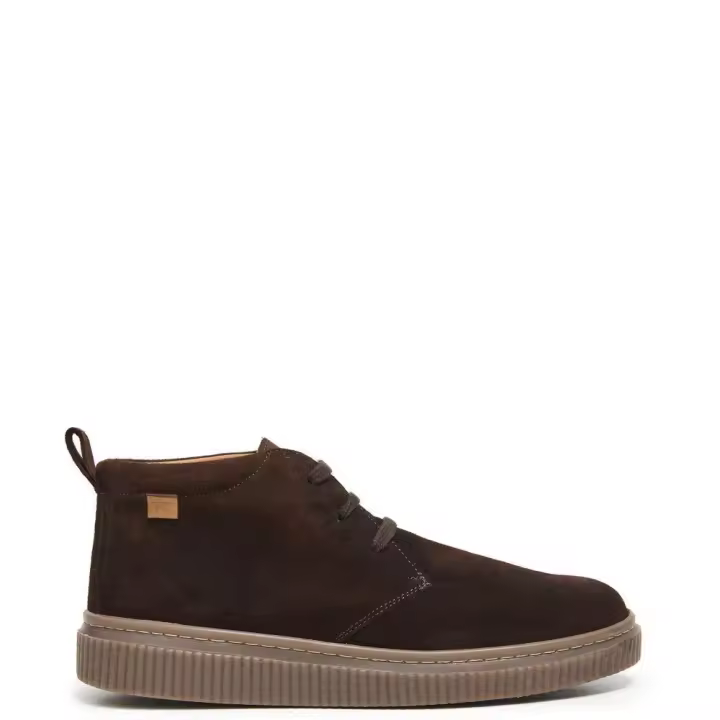Lois 74377 Botines para hombre marrón oscuro en piel 74377-023 - 1