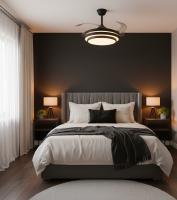 BEL AIR HOME - MINI Ventilador de Techo SELENE con Motor DC y Aspas Desplegables con Luz Led 24W MEMORIA y Regulable - details 1
