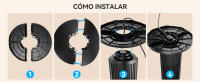 Aigostar Ventilador de Torre Silencioso con Mando a Distancia – Pantalla LED, 3 Modos y 3 Velocidades, Temporizador de 12 h, Oscilación, 55 W, Altura 100 cm, Ideal para Dormitorio u Oficina - details 6
