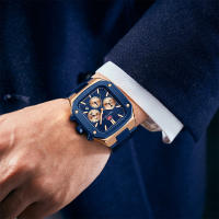 Reloj De Pulsera Para Hombre MINI FOCUS Resistente Al Agua Con Caja De Acero Inoxidable Y Dial Cuadrado Y Rombo Multifuncional - details 2