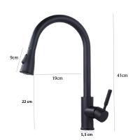 Grifo De Cocina De Acero Inoxidable 304 Con Mangue Pull out 360 Grados Tope Único Roce De Cera Grifo De Piscina Con Cabezal De Rociador - details 9