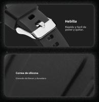 Reloj De Cuarzo Para Hombre Daniel Gorman DG0221 Negro Impermeable Con Correa De Silicona Y Acero Inoxidable Magnetismo Driven Verde - details 15