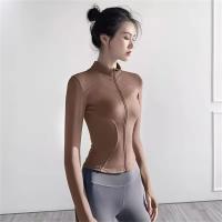 Chaqueta Deportiva De Cierre De Cremallera Para Mujer Manga Larga Fitness Running Yoga Secado Rápido Top Sólido Casual - details 12