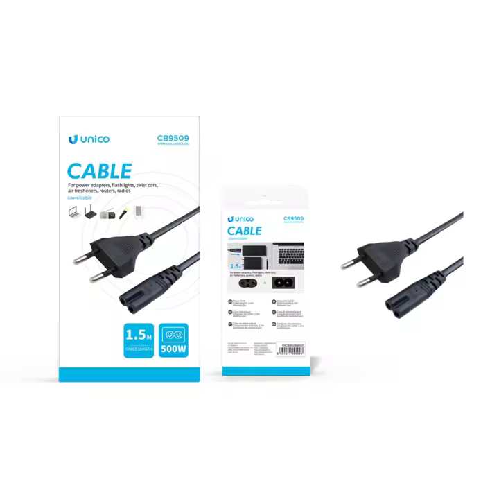 Unico CB9509 Dos cables de alimentación redondos de 8 sufijos - 1