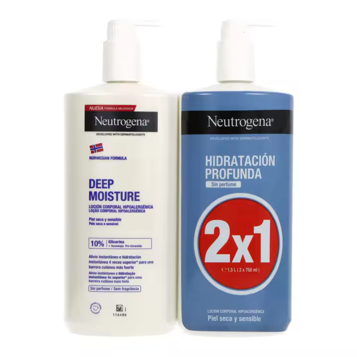 Neutrogena Hidratacion Profunda Locion Corporal 2x750ml Promo - 1