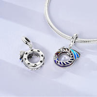 Encantos Originales 925 Platinados Para Mujer Con Zirconia Joyería Moda Para Pulseras Hechas De Cuentas De Moda - details 8