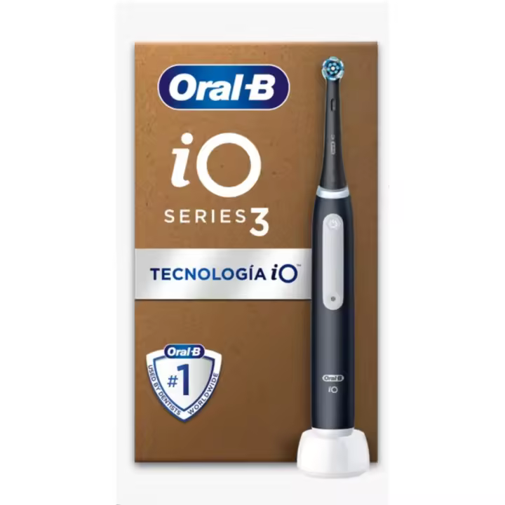 Cepillo de Dientes Eléctrico Braun iO Series 3 Con Mango Recargable 1 Cabezal y Un Estuche de Viaje Color Negro - 1