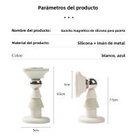 Parador De Puerta Magnético Con Adhesivo De Silicona No Necesita Perforación Soporte De Puerta Para El Hogar Instalación Sin Rastros Blanco/Blanco - details 5