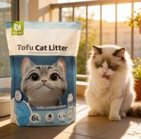 Arena para Gatos de Tofu Aroma Talco, 6L Cada Uno, Fuerte Absorbencia, Fácil Compacidad, Desagotable, Sin Polvo, Múltiples Aromas Disponibles, Suministros para Mascotas . - details 3
