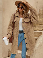 Nueva Chaqueta Larga De Mujer Para Invierno Estilo Casual Sólido Cremallera Simple Talla Grande Abierta Comodidad Poliéster Spandex - details 14