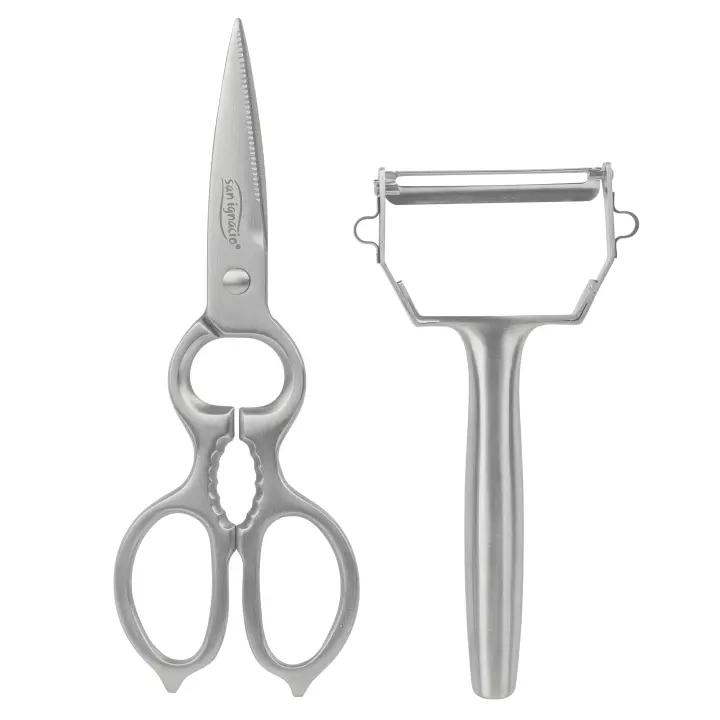 Set 2pcs: tijeras y pelador acero inoxidable, colección Origen - SAN IGNACIO - 1