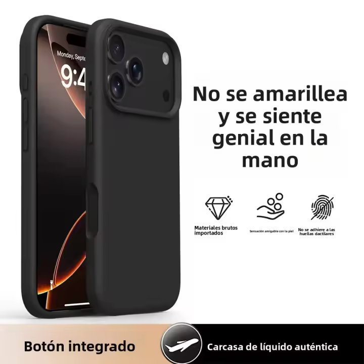 Funda De Teléfono De Silicona Suave Y Líquida De Lujo Para iPhone 17 pro Max 17 Air 16 pro Protección Antichoque Y Anti-Resbaladizo - 1
