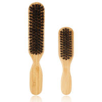 Cepillo De Limpieza Para Barba Con Mango De Madera Y Pelo De Cebo Anti Estático Herramienta De Peinado Para Hombres Cepillo De Afeitar Para Peluquero - details 1