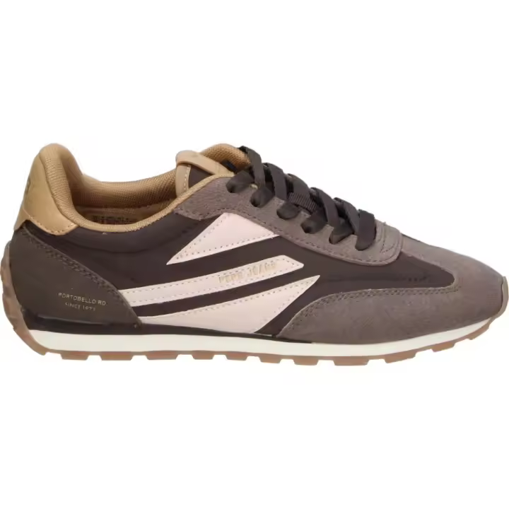 PEPE JEANS | Zapatillas Pepe Jeans Jane para Mujer – Deportiva Running Retro Marrón y Rosa – Sneakers con Cordones – Estilosas – Plantilla Extraíble – Modelo PLS400045-888 - 1