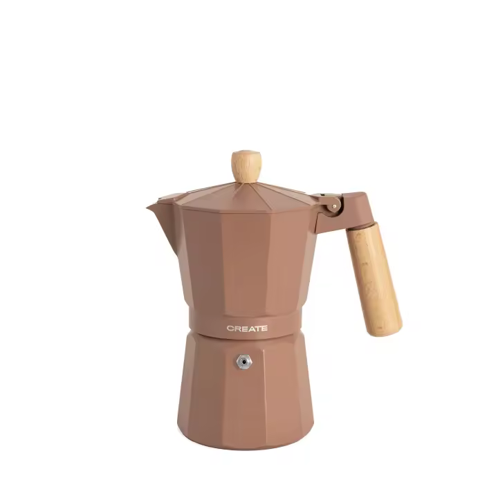 CREATE - Cafetera italiana sin adaptador para inducción - THERA MOKA RETRO - 1