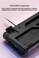 Teclado Gaming K500 Con Keycaps Blanco Y Rosa Mezclados 104 Teclas Cableado Para Laptop PC Estilo Mécanico Interfaz USB - details 18