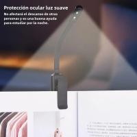 Luz De Lectura LED Portátil Y Recargable Con Lampara Para Libros Clamp Para Camping Viajes Y Estudio Luz De Lectura - details 2
