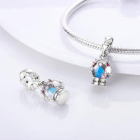 Beadas De Corazón Colorido En Plata Para Joyería De Pulsera Y Collar Con Encanto Para Chicos Y Chicas Accesorios De Moda Irregular - details 93