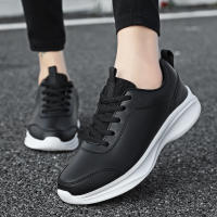 Zapatos Casuales De Cuero Para Mujer Y Pareja Impermeables Y Antideslizantes Para Uso Diario Suela Suave Y No Esponjosa Moda De Otoño E Invierno - details 0