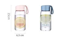 Botella De Agua Deportiva De 380ml Plástico Transparente Para Exteriores Botella Portátil Estudiante Taza De Agua - details 0