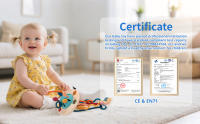 Juguete bebé 1 año Madera con ventosa para cochecito, juguete sensorial educativo 12-18 meses+, juguete de aprendizaje tipo OVNI para desarrollar motricidad fina y coordinación, regalo original para niños pequeños - details 4
