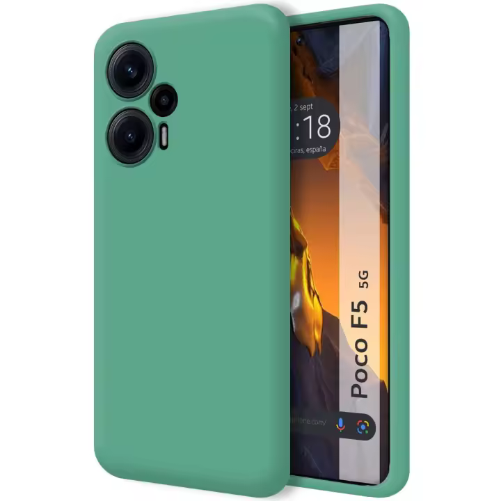 Funda Silicona Líquida Ultra Suave para Xiaomi Poco F5 5G color Verde - 1
