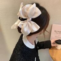 Grande Pinza Para El Cabello Con Lazo Nueva Moda Color Sólido Negro Herramientas De Estilo Para Mujer Y Niñas Accesorios De Cabello - details 2